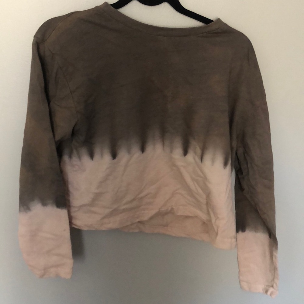 brand new tie dye cropped long sleeve shirt